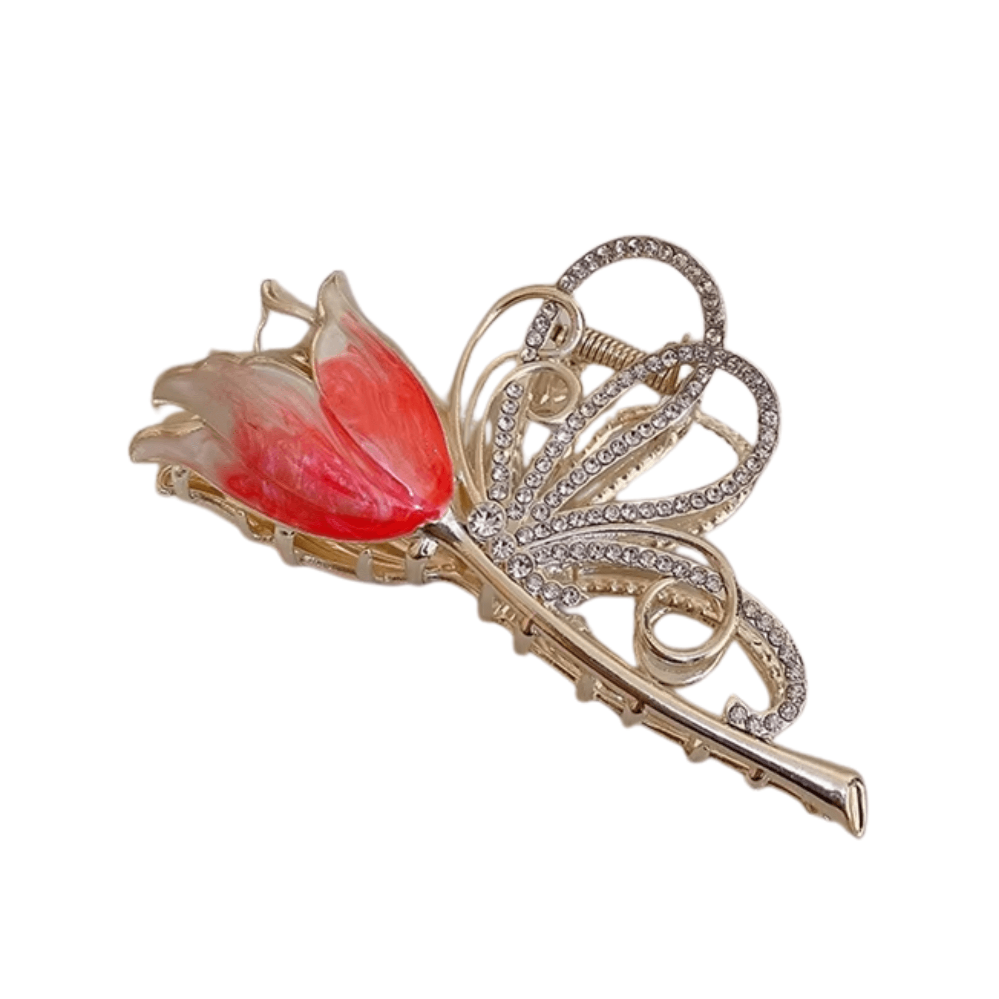 Rhinestone Tulip Claw Clip - Gummia